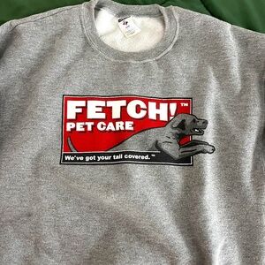 Jerseys Fetch Pet Care grey sweatshirt~ Med. Pullover